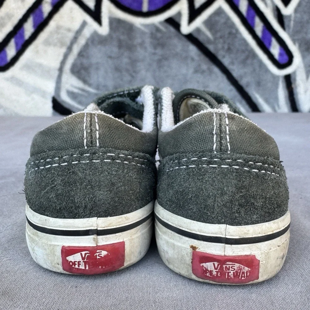 Size 6c - Vans Old Skool Forest Green Baby Kids‎ Shoes